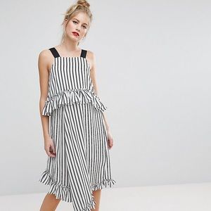 ASOS Maxi Dress With Ruffle Detail Size 8